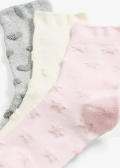 Socken mit Frottee-Muster und druckfreiem Bündchen (3er Pack), soft touch