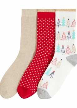 Socken mit Glitzergarn mit Bio-Baumwolle (3er Pack)