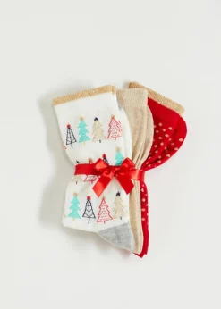 Socken mit Glitzergarn mit Bio-Baumwolle (3er Pack)