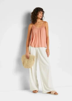 Spaghettiträger-Top aus fließender Viskose