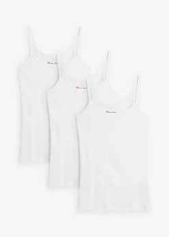 Spaghettiträger-Top aus reiner Baumwolle (3er Pack)