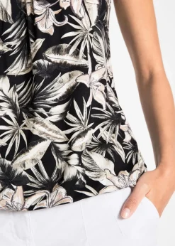 Spaghettiträger-Top aus softem Viskose-Mix