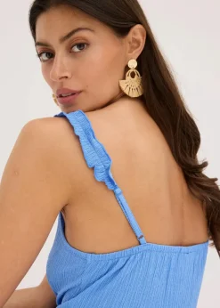 Spaghettiträger-Top mit Rüschen