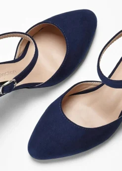 Spangenpumps mit schmalem Absatz