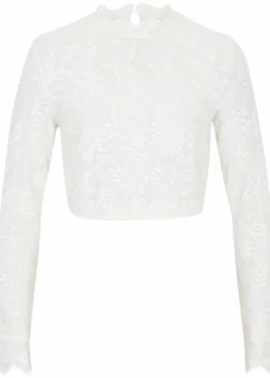 Spitze-Dirndlbluse, langarm