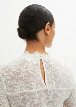 Spitze-Dirndlbluse, langarm