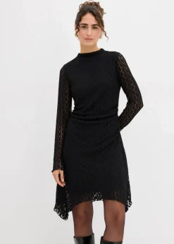 Spitzenkleid mit Zipfelsaum