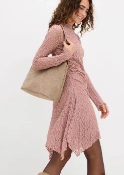 Spitzenkleid mit Zipfelsaum