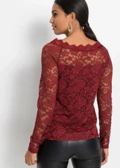 Spitzen-Langarmshirt