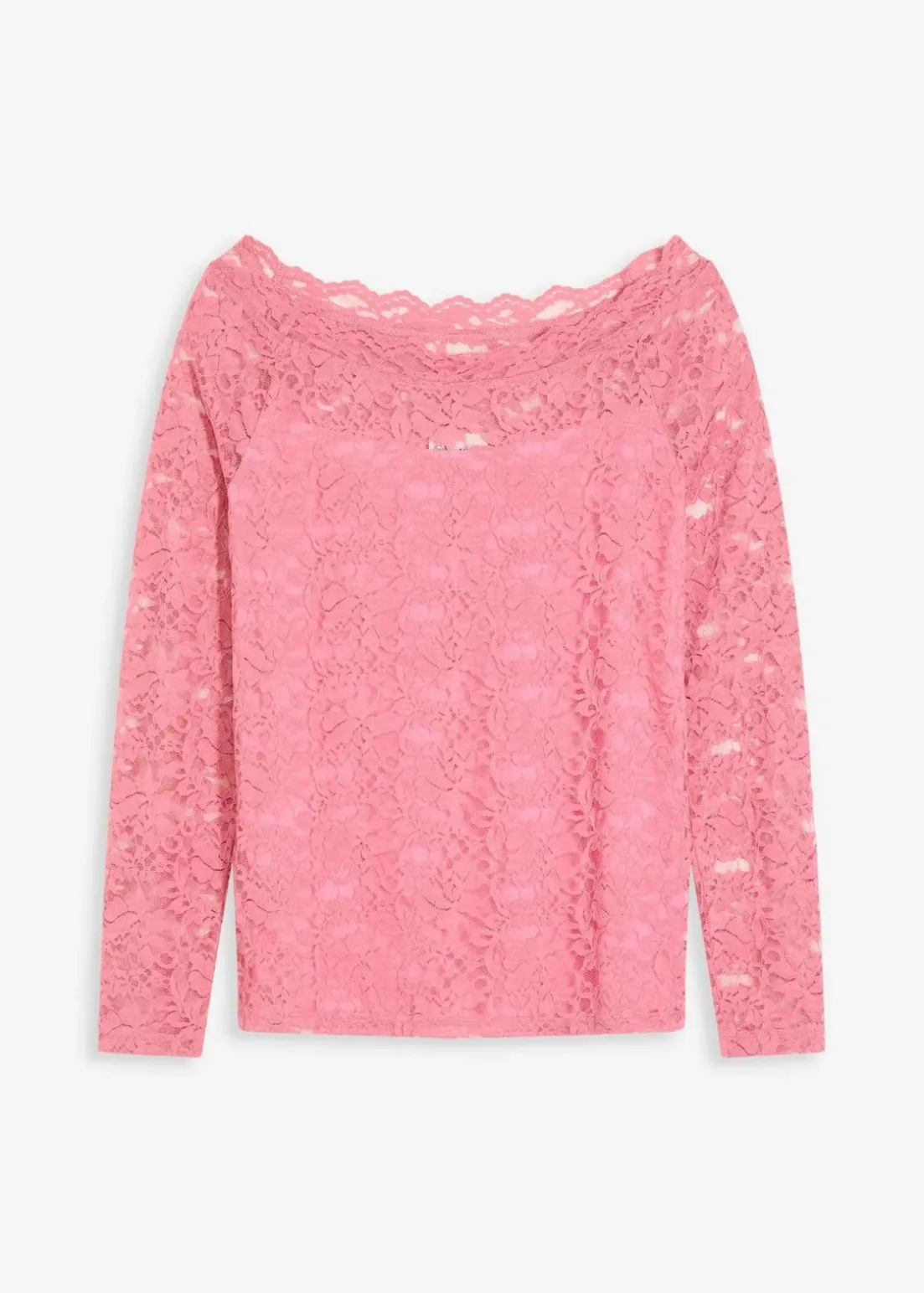 Spitzen-Langarmshirt