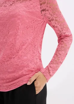 Spitzen-Langarmshirt