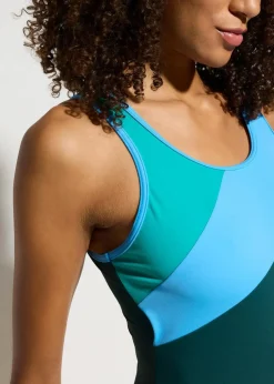 Sport-Badeanzug mit Kontrast-Einsätzen