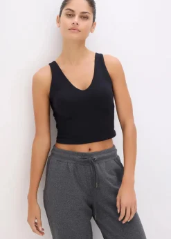 Sport-BH Top mit mittlerem Halt und baumwollartigem Griff