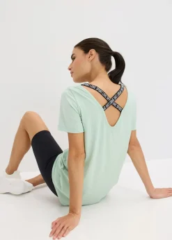 Sport-Longshirt mit Rückenausschnitt