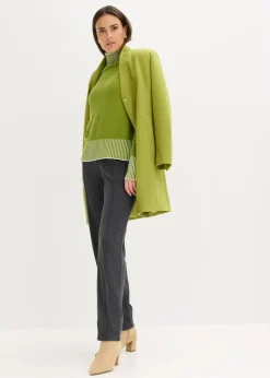 Stehkragenpullover mit Kaschmiranteil