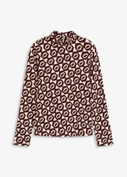 Stehkragenshirt mit Struktur