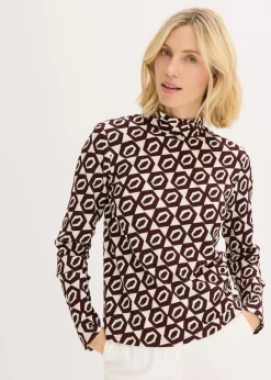 Stehkragenshirt mit Struktur