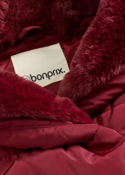 Steppjacke mit Fellimitatbesatz