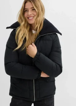 Steppjacke mit Teddykragen