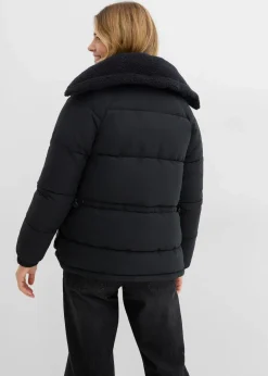 Steppjacke mit Teddykragen