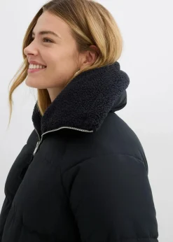 Steppjacke mit Teddykragen