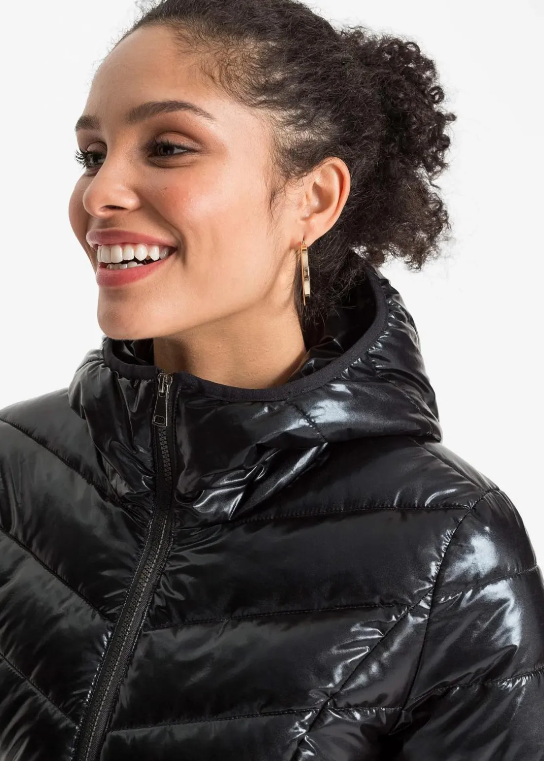 Steppmantel in Metallic-Optik