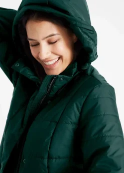 Steppmantel mit abnehmbarer Kapuze