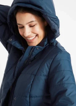 Steppmantel mit abnehmbarer Kapuze