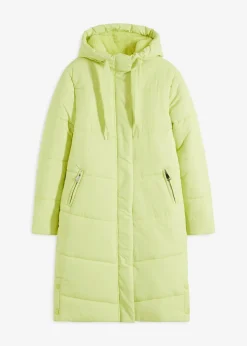 Steppmantel mit Teddyfutter in der Kapuze