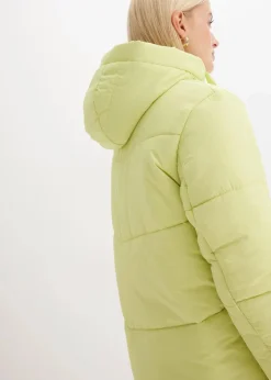 Steppmantel mit Teddyfutter in der Kapuze