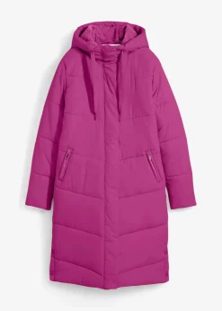 Steppmantel mit Teddyfutter in der Kapuze