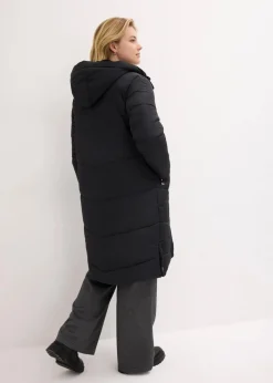 Steppmantel mit Teddyfutter in der Kapuze