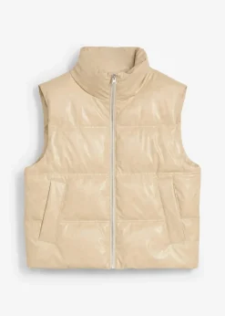 Steppweste aus Lederimitat