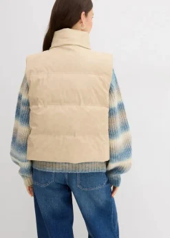 Steppweste aus Lederimitat