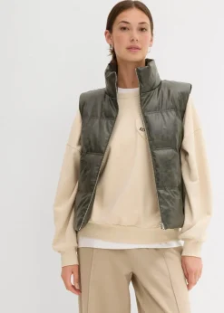 Steppweste aus Lederimitat