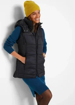Steppweste mit abnehmbarer Kapuze
