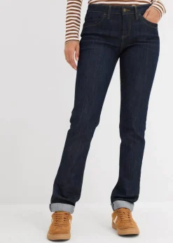 Straight Jeans Mid Waist, Stretch