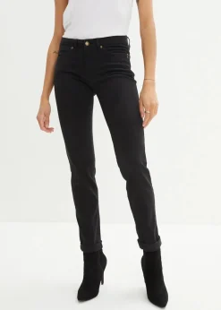 Straight Jeans Mid Waist, Stretch