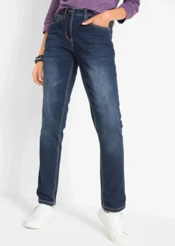 Straight Jeans Mid Waist, Stretch