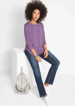 Straight Jeans Mid Waist, Stretch