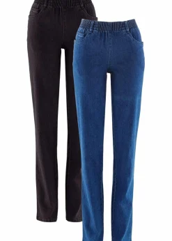 Straight Jeans, Mid Waist (2er Pack)