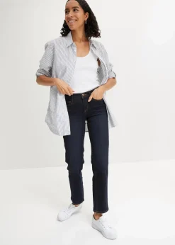 Straight Jeans Mid Waist, Stretch