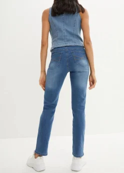Straight Jeans Mid Waist, Stretch