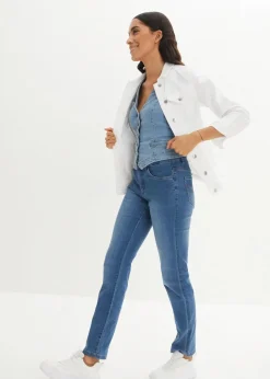 Straight Jeans Mid Waist, Stretch