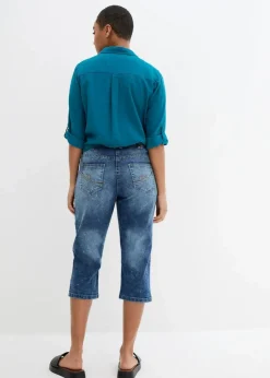 Straight Jeans, Mid Waist, Stretch