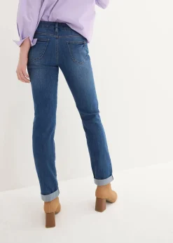 Straight Jeans Mid Waist, Stretch