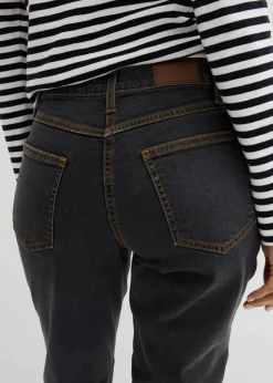 Straight Jeans Mid Waist, Stretch