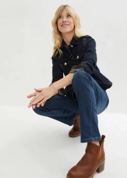 Straight Jeans Mid Waist, Stretch