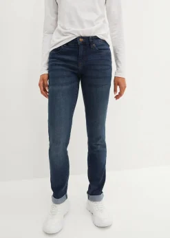Straight Jeans Mid Waist, Stretch