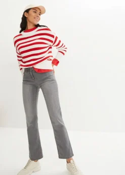 Straight Jeans Mid Waist, Stretch